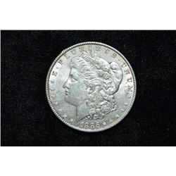High Grade 1886 Morgan Silver Dollar, Grade from Photos