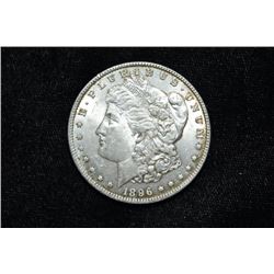 High Grade 1896 Morgan Silver Dollar, Grade from Photos