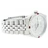 Image 5 : Rolex Mens Stainless Steel Gray Diamond & Ruby Datejust Wristwatch