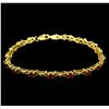 Image 1 : 10KT Yellow Gold 3.50 ctw Ruby and Diamond Bracelet