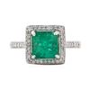 Image 2 : 2.27 ctw Emerald and Diamond Ring - 18KT White Gold