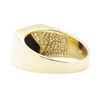 Image 3 : 0.18 ctw Diamond and Onyx Mens' Ring - 14KT Yellow Gold