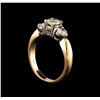 Image 4 : 14KT Yellow Gold 0.97 ctw Diamond Ring