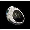 Image 3 : 19.03 ctw Sapphire and Diamond Ring - Platinum