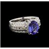 Image 1 : 14KT White Gold 2.48 ctw Tanzanite and Diamond Ring