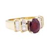 Image 1 : 4.19 ctw Ruby And Diamond Ring - 14KT Yellow Gold