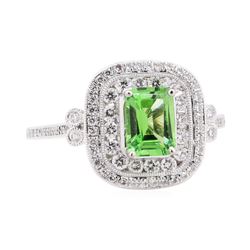 1.21 ctw Tsavorite and Diamond Ring - Platinum