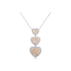 14k Two Tone Gold 0.50CTW Diamond Pendant, (I1 /G-H)