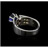 Image 3 : 14KT White Gold 1.92 ctw Tanzanite and Diamond Ring