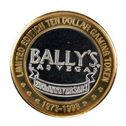 .999 Silver Ballys Las Vegas $10 Casino Limited Edition Gaming Token