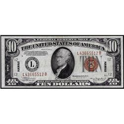 1934A $10 Hawaii WWII Emergency Issue Federal Reserve Note