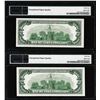 Image 2 : (2) Consecutive 1950E $100 Federal Reserve Notes Chicago PMG Choice Uncirculated 64EPQ