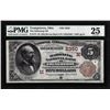 Image 1 : 1882 BB $5 Youngstown, Ohio CH# 2350 National Currency Note PMG Very Fine 25