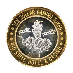 .999 Silver Rio Suite Hotel & Casino Las Vegas $10 Limited Edition Gaming Token