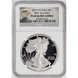 2013-W $1 Proof American Silver Eagle Coin NGC PF69 Ultra Cameo