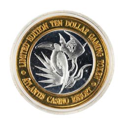 .999 Fine Silver Atlantis Casino & Resort Reno, NV $10 Limited Edition Gaming Token