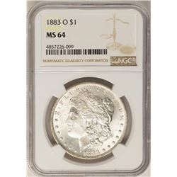 1883-O $1 Morgan Silver Dollar Coin NGC MS64