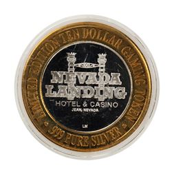 .999 Silver Nevada Landing Jean, NV $10 Casino Limited Edition Gaming Token