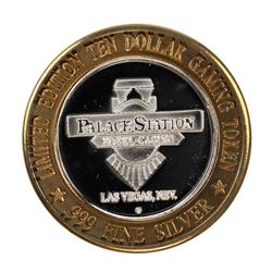 .999 Silver Palace Station Hotel and Casino $10 Casino Limited Edition Gaming Token
