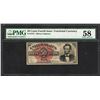 Image 1 : 1863 50 Cent Fourth Issue Lincoln Fractional Currency Note PMG About Uncirculated 58