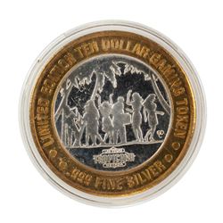 .999 Fine Silver Tropicana Las Vegas, Nevada $10 Limited Edition Gaming Token