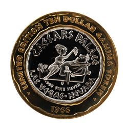 .999 Silver Caesars Palace Las Vegas, Nevada $10 Casino Limited Edition Gaming Token