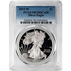 2015-W $1 Proof American Silver Eagle Coin PCGS PR70DCAM