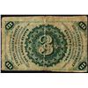 Image 2 : March 3, 1863 3 Cents 3rd Issue Fractional Currency Note