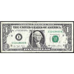 1977 $1 Federal Reserve Note Gutter Fold ERROR