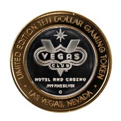 .999 Fine Silver Las Vegas Club $10 Limited Edition Gaming Token