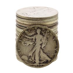 Roll of (20) Assorted Date 1929 and Earlier Walking Liberty Half Dollar Coins