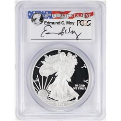 2011-W $1 American Silver Eagle Proof Coin PCGS PR69DCAM W/Edmund C. Moy Signature