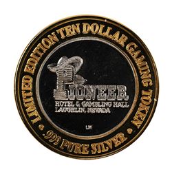 .999 Silver Pioneer Hotel & Gambling Hall $10 Casino Limited Edition Gaming Token