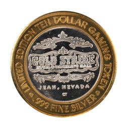 .999 Fine Silver Gold Strike Jean, Nevada $10 Limited Edition Gaming Token