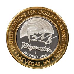 .999 Silver Fitzgeralds Casino & Hotel Las Vegas, NV $20 Limited Edition Gaming Token