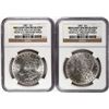 Image 1 : Lot of  (2) 1887 $1 Morgan Silver Dollar Coins NGC Brilliant Uncirculated