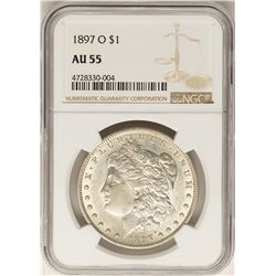 1897-O $1 Morgan Silver Dollar Coin NGC AU55