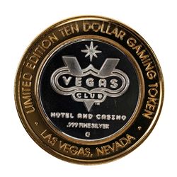 .999 Fine Silver Las Vegas Club $10 Limited Edition Gaming Token