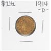 Image 1 : 1914-D $2 1/2 Indian Head Quarter Eagle Gold Coin