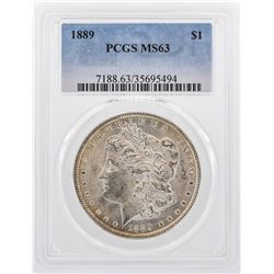 1889 $1 Morgan Silver Dollar Coin PCGS MS63