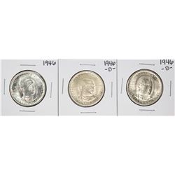 1946-P/D/S Booker T. Washington Commemorative Half Dollar Coin Set