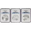 Image 1 : Lot of (3) 2006 $1 American Silver Eagle Coins NGC MS69 Early Releases