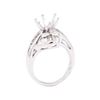 Image 4 : 14KT White Gold 0.80 ctw Diamond Round Semi-mount Ring