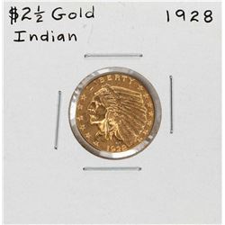 1928 $2 1/2 Indian Head Quarter Eagle Gold Coin
