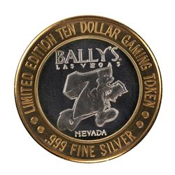 .999 Silver Ballys Las Vegas $10 Casino Limited Edition Gaming Token