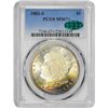 Image 2 : 1882-S $1 Morgan Silver Dollar Coin PCGS MS67+ CAC Amazing Toning