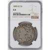 Image 1 : 1893-CC $1 Morgan Silver Dollar Coin NGC G6