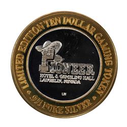 .999 Silver Pioneer Hotel & Gambling Hall $10 Casino Limited Edition Gaming Token