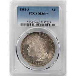 1881-S $1 Morgan Silver Dollar Coin PCGS MS64+