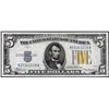 Image 1 : 1934A $5 North Africa WWII Emergency Issue Silver Certificate Note